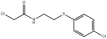 2-CHLORO-N-{2-[(4-CHLOROPHENYL)THIO]ETHYL}ACETAMIDE Struktur