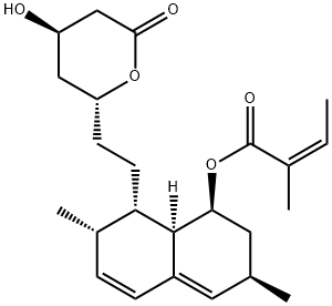 (1S,3R,7S,8S,8aR)-1,2,3,7,8,8a-Hexahydro-3,7-diMethyl-8-[2-[(2R,4R)-tetrahydro-4-hydroxy-6-oxo-2H-pyran-2-yl]ethyl]-1-naphthalenyl Ester (2Z)-2-Methyl-2-butenoic Acid Struktur