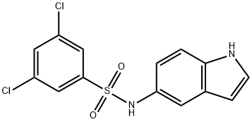 3,5-dichloro-N-(1H-indol-5-yl)-phenylsulphonamide Struktur