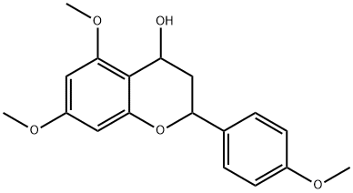 3,4-Dihydro-5,7-dimethoxy-2-(4-methoxyphenyl)-2H-1-benzopyran-4-ol Struktur