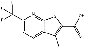 3-METHYL-6-(TRIFLUOROMETHYL)THIENO[2,3-B]PYRIDINE-2-CARBOXYLIC ACID Struktur