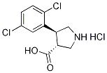 (3R,4S)-4-(2,5-Dichlorophenyl)pyrrolidine-3-carboxylic acid hydrochloride Struktur