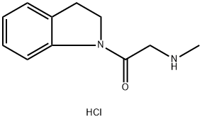 1-(2,3-Dihydro-1H-indol-1-yl)-2-(methylamino)-1-ethanone hydrochloride Struktur