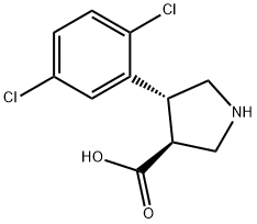 (3S,4R)-4-(2,5-DICHLOROPHENYL)PYRROLIDINE-3-CARBOXYLIC ACID Struktur