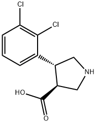 (3S,4R)-4-(2,3-DICHLOROPHENYL)PYRROLIDINE-3-CARBOXYLIC ACID Struktur