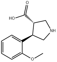 (3S,4R)-4-(2-METHOXYPHENYL)PYRROLIDINE-3-CARBOXYLIC ACID Struktur