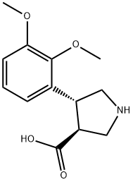 (3S,4R)-4-(2,3-DIMETHOXYPHENYL)PYRROLIDINE-3-CARBOXYLIC ACID Struktur