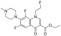 6,8-Difluoro-1-(2-fluoroethyl)-7-(4-methyl-1-piperazinyl)-4-oxo-1,4-dihydroquinoline-3-carboxylic acid ethyl ester Struktur