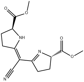 DIMETHYL (1S,9S)-5-CYANOSEMICORRIN-1,9-DICARBOXYLATE Struktur