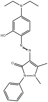 4-[[4-(Diethylamino)-2-hydroxyphenyl]azo]-1,2-dihydro-1,5-dimethyl-2-phenyl-3H-pyrazol-3-one Struktur