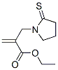 1-Pyrrolidinepropanoic  acid,  -alpha--methylene-2-thioxo-,  ethyl  ester Struktur