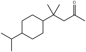 4-[4-(isopropyl)cyclohexyl]-4-methylpentan-2-one  Struktur