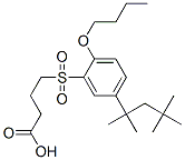 4-[2-Butoxy-5-(1,1,3,3-tetramethylbutyl)phenylsulfonyl]butyric acid Struktur