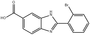 2-(2-Bromophenyl)-1H-benzoimidazole-5-carboxylic  acid Struktur