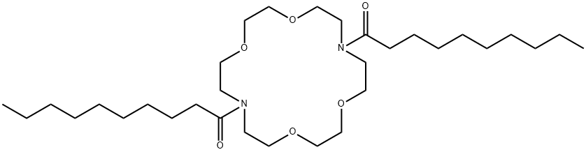 1,4,10,13-Tetraoxa-7,16-diazacyclooctadecane, 7,16-bis(1-oxodecyl)- Struktur