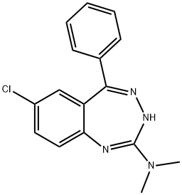 3H-1,3,4-Benzotriazepin-2-amine, 7-chloro-N,N-dimethyl-5-phenyl- Struktur