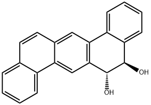 (-)-trans-5,6-Dihydroxy-5,6-dihydrodibenz(a,h)anthracene Struktur