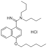 N,N-dibutyl-4-(hexyloxy)naphthalene-1-carboximidamide hydrochloride  Struktur