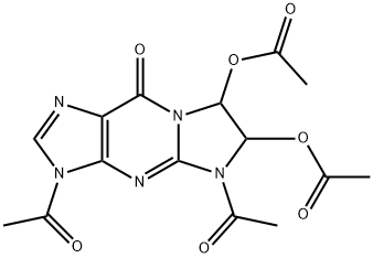 9H-Imidazo[1,2-a]purin-9-one,  3,5-diacetyl-6,7-bis(acetyloxy)-3,5,6,7-tetrahydro- Struktur