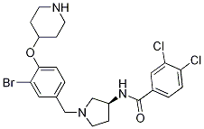 BenzaMide, N-[(3S)-1-[[3-broMo-4-(4-piperidinyloxy)phenyl]Methyl]-3-pyrrolidinyl]-3,4-dichloro- Struktur