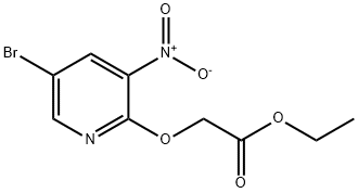 5-Bromo-3-nitro-pyridin-2-yloxy)-acetic acid ethyl ester
 Struktur