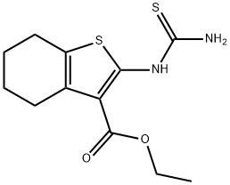 2-THIOUREIDO-4,5,6,7-TETRAHYDRO-BENZO[B]THIOPHENE-3-CARBOXYLIC ACID ETHYL ESTER Struktur