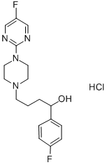 ALPHA-(4-FLUOROPHENYL)-4-(5-FLUORO-2-PYRIMIDINYL)-1-PIPERAZINEBUTANOL HYDROCHLORIDE Struktur