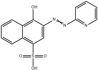 4-hydroxy-3-(2-pyridylazo)naphthalenesulphonic acid Struktur