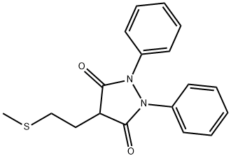 4-[2-(Methylsulfanyl)ethyl]-1,2-diphenyl-3,5-pyrazolidinedione Struktur