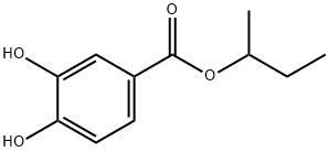 Benzoic acid, 3,4-dihydroxy-, 1-Methylpropyl ester Struktur