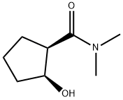 Cyclopentanecarboxamide, 2-hydroxy-N,N-dimethyl-, cis- (9CI) Struktur