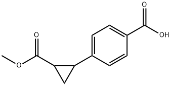 4-(2-(Methoxycarbonyl)cyclopropyl)benzoic acid Struktur