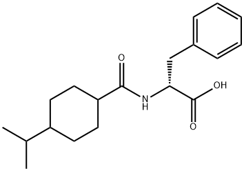 N-(Trans-4-Isopropylcyclohexylcarbonyl)-D-Phenyl Alanine Struktur