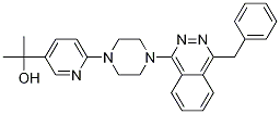 2-(6-(4-(4-benzylphthalazin-1-yl)piperazin-1-yl)pyridin-3-yl)propan-2-ol Struktur