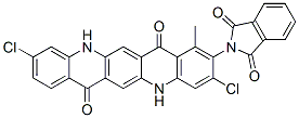 3,10-Dichloro-5,12-dihydro-2-(1,3-dioxoisoindolin-2-yl)methyl-5,12-diazapentacene-7,14-dione Struktur