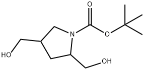 tert-butyl 2,4-bis(hydroxyMethyl)pyrrolidine-1-carboxylate Struktur