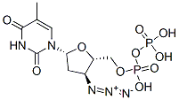 3'-azido-3'-deoxythymidine 5'-diphosphate Struktur