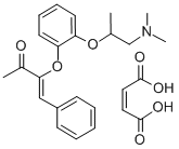 (Z)-3-(2-(2-(Dimethylamino)propoxy(and 1-methylethoxy))phenoxy)-4-phen yl-3-buten-2-one maleate Struktur