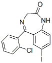 2H-1,4-Benzodiazepin-2-one, 5-(2-chlorophenyl)-1,3-dihydro-7-(iodo-125 I)- Struktur