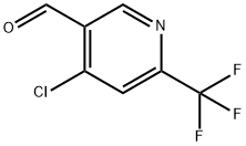 4-Chloro-6-(trifluoromethyl)pyridine-3-carboxaldehyde, 4-Chloro-5-formyl-2-(trifluoromethyl)pyridine Struktur