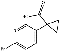 1-(6-BroMo-pyridin-3-yl)-cyclopropanecarboxylic acid Struktur