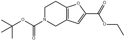 5-tert-butyl 2-ethyl 6,7-dihydrofuro[3,2-c]pyridine-2,5(4H)-dicarboxylate Struktur