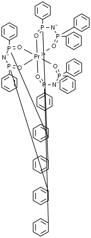 TRIS[N-(DIPHENYLPHOSPHINYL)-P,P-DIPHENYLPHOSPHINIC AMIDATO-O,O']PRASEODYMIUM Struktur