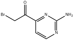 Ethanone, 1-(2-amino-4-pyrimidinyl)-2-bromo- (9CI) Struktur