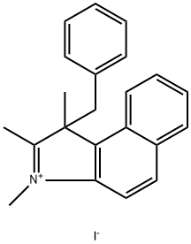 1,2,3-Trimethyl-1-(phenylmethyl)-1H-benz[e]indolium iodide Struktur