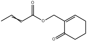 2-Butenoic acid, (6-oxo-1-cyclohexen-1-yl)methyl ester Struktur