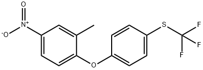 2-(4-TRIFLUOROMETHYLTHIOBENZOXY)-5-NITROTOLUENE Struktur