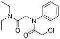 2-chloro-N-(diethylcarbamoylmethyl)-N-phenyl-acetamide Struktur