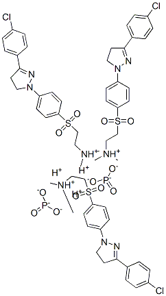 Ethanamine, 2-4-3-(4-chlorophenyl)-4,5-dihydro-1H-pyrazol-1-ylphenylsulfonyl-N,N-dimethyl-, phosphonate (1:1) Struktur