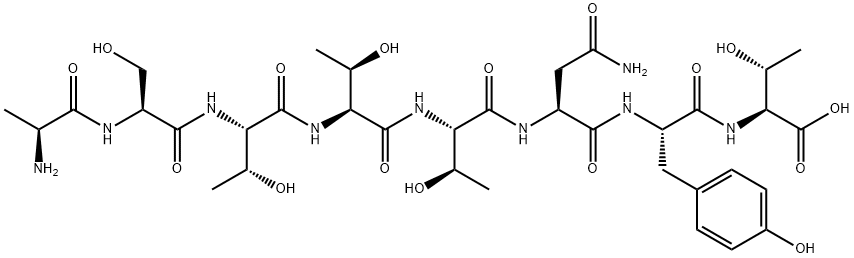 ALA-SER-THR-THR-THR-ASN-TYR-THR ACETATE Struktur